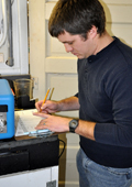 Biologist Recording Sea Lamprey Tagging Data